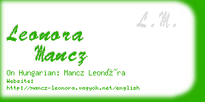 leonora mancz business card